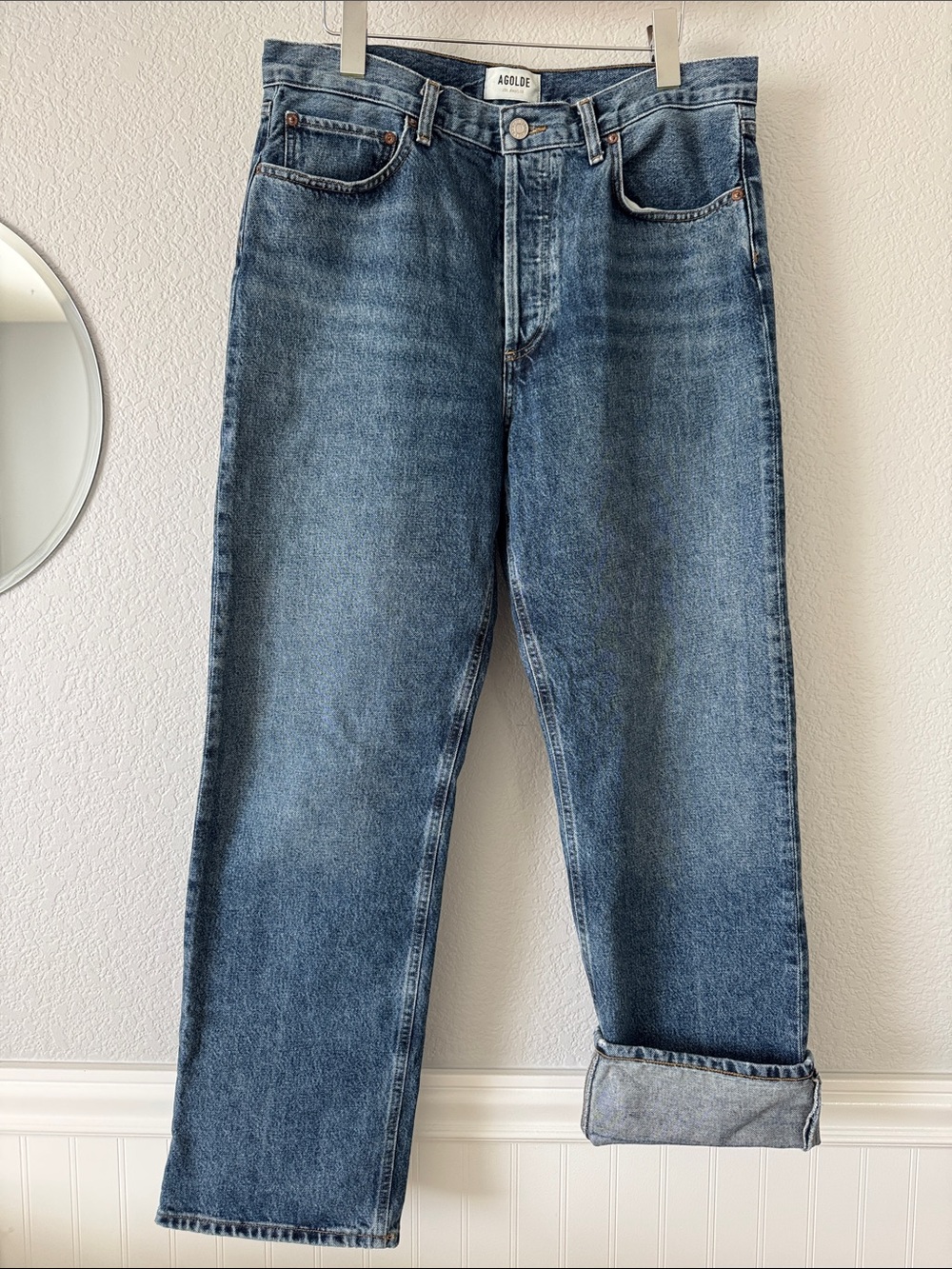 Agolde  Fran Low Slung Jean, size 29, Cuffed, Button Fly